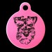 Schnauzer Front View Engraved 31mm Large Round Pet Dog ID Tag